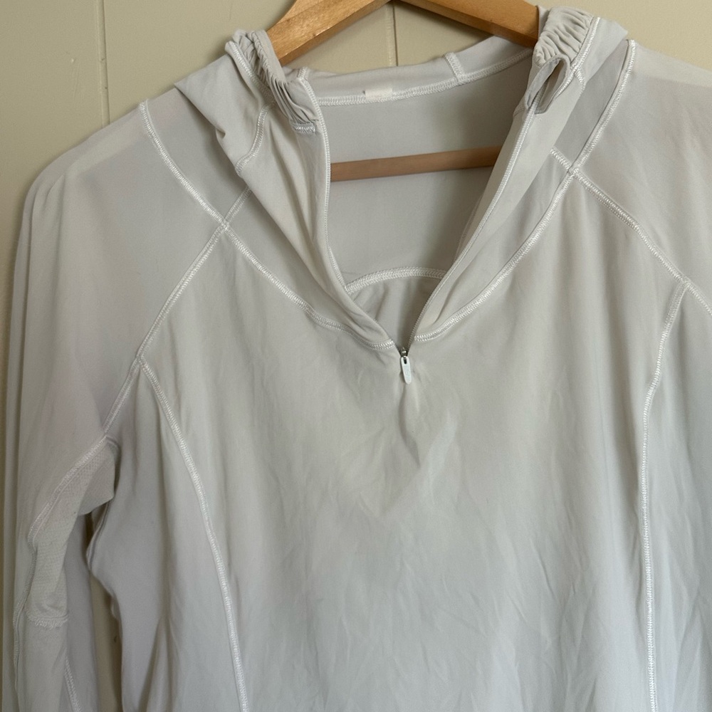 Lululemon Solid White Lightweight Pullover - image 7